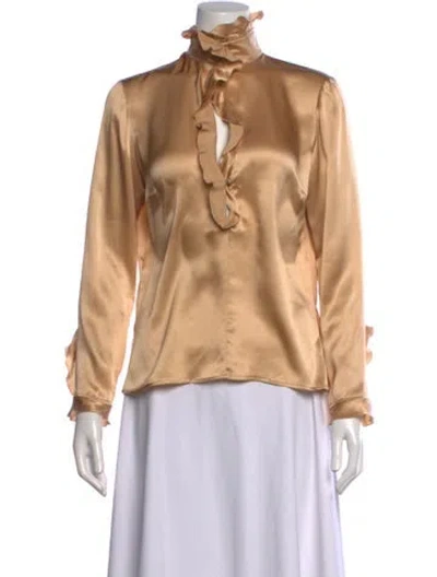 Pre-owned Valentino Vintage 2000's Blouse In Neutrals
