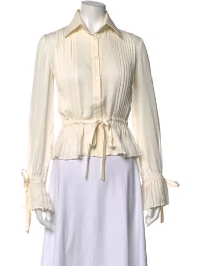 Pre-owned Valentino Vintage 2000's Blouse In Neutrals