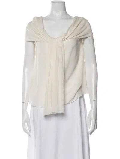 Pre-owned Valentino Vintage 2000's Blouse In White