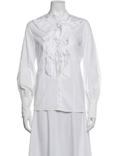 Pre-owned Valentino Vintage 2000's Blouse In White
