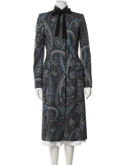 Pre-owned Valentino Vintage 2000's Coat In Blue