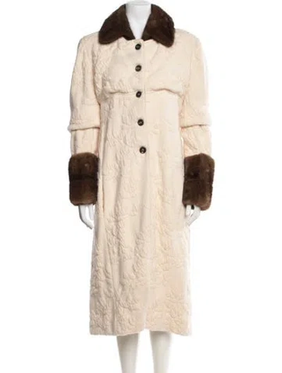 Pre-owned Valentino Vintage 2000's Coat In Neutral