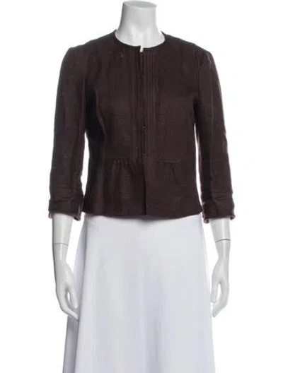 Pre-owned Valentino Vintage 2000's Jacket In Brown