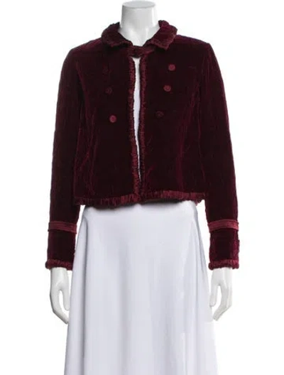 Pre-owned Valentino Vintage 2000's Jacket In Burgundy
