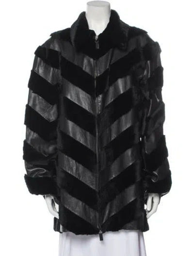 Pre-owned Valentino Vintage 2000's Overcoat In Black