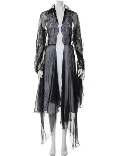 Pre-owned Valentino Vintage 2000's Robe W/ Tags In Black