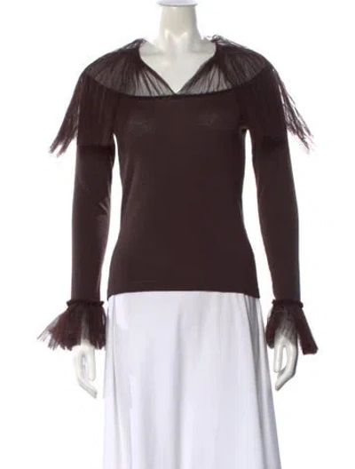 Pre-owned Valentino Vintage 2000's Sweater In Brown