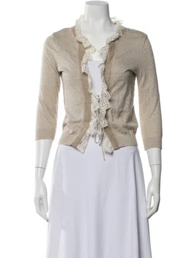 Pre-owned Valentino Vintage 2000's Sweater In Neutral