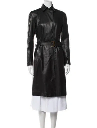 Pre-owned Valentino Vintage 2000's Trench Coat In Black