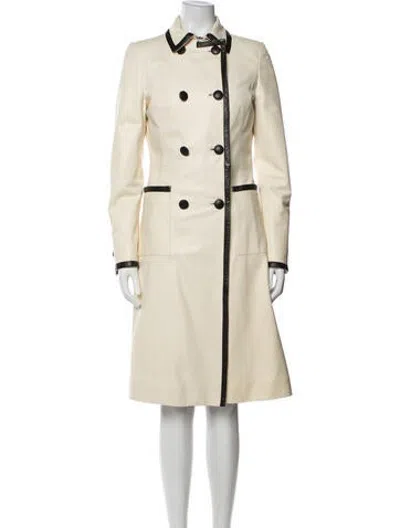 Pre-owned Valentino Vintage 2000's Trench Coat In Neutrals
