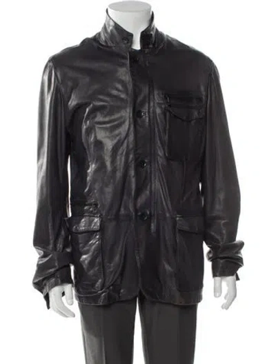 Pre-owned Valentino Vintage 2000's Utility Jacket In Black