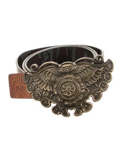 Pre-owned Valentino Garavani Vintage 2000's Waist Belt In Brown