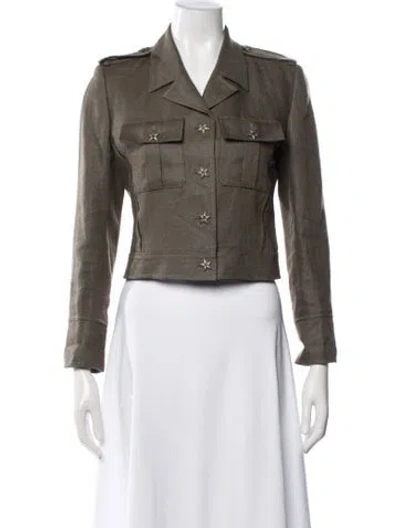 Pre-owned Valentino Vintage 2003 Utility Jacket In Green