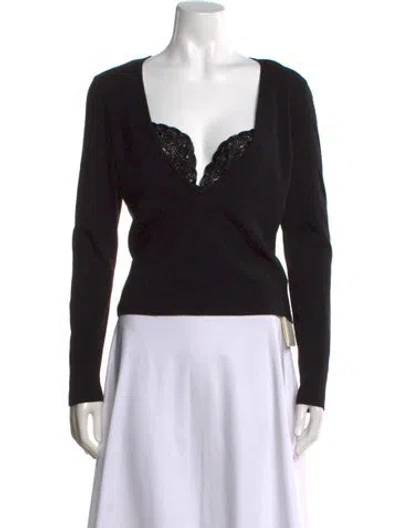 Pre-owned Valentino Vintage 2004 Sweater In Black