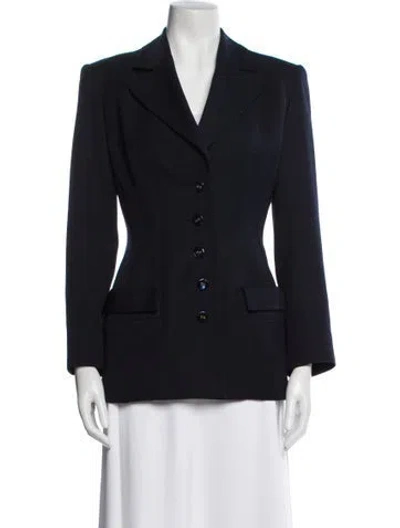 Pre-owned Valentino Vintage Blazer In Blue