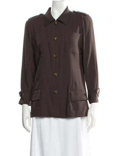 Pre-owned Valentino Vintage Blazer In Brown