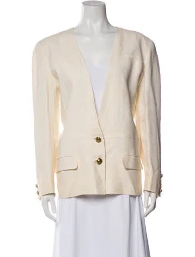 Pre-owned Valentino Vintage Blazer In Neutral