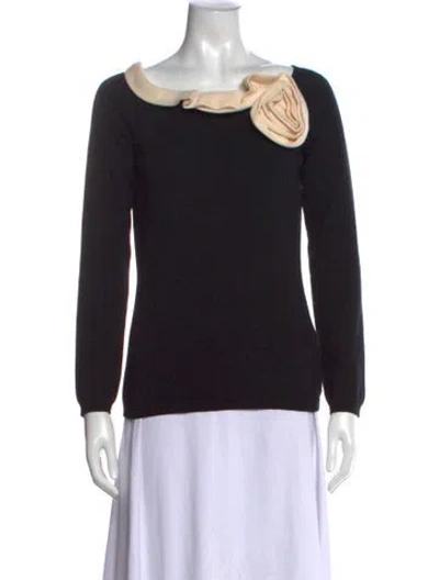 Pre-owned Valentino Vintage Cashmere Sweater In Black
