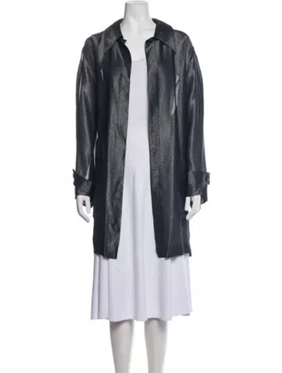 Pre-owned Valentino Vintage Coat W/ Tags In Blue