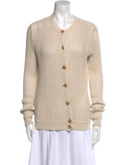Pre-owned Valentino Vintage Crew Neck Sweater In Neutral