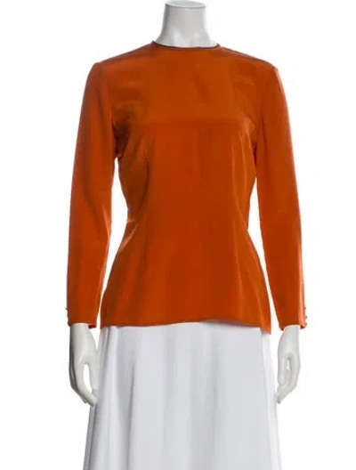 Pre-owned Valentino Vintage Crew Neck Top In Orange