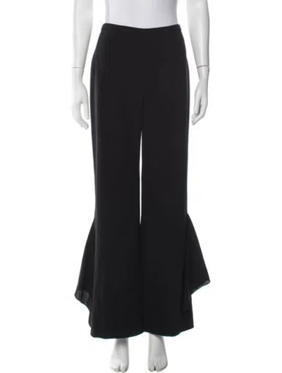 Pre-owned Valentino Vintage Flared Pants In Black