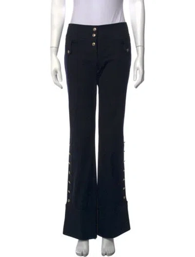 Pre-owned Valentino Vintage Flared Pants In Blue