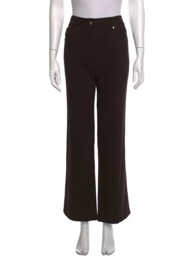 Pre-owned Valentino Vintage Flared Pants In Brown