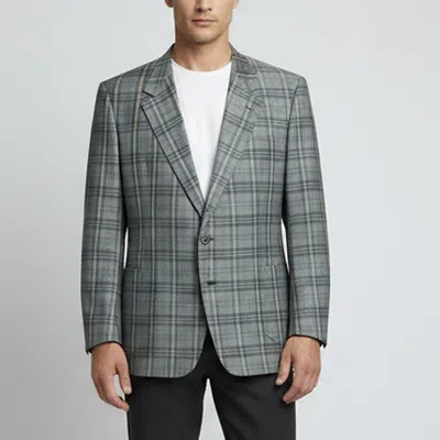 Pre-owned Valentino Vintage Grey/green Plaid Cotton Regular Fit Blazer Xxl