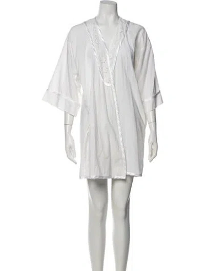 Pre-owned Valentino Vintage Intimo Robe In Neutral