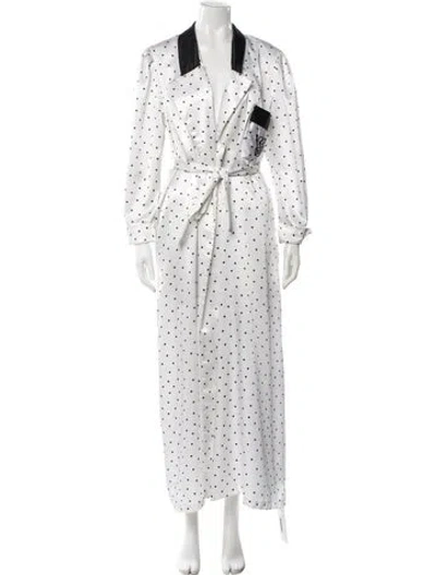 Pre-owned Valentino Vintage Intimo Robe In White