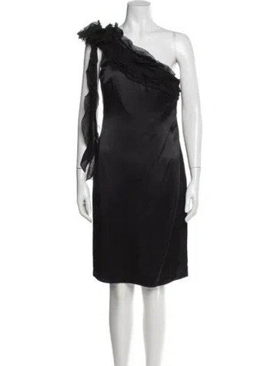 Pre-owned Valentino Vintage Knee-length Dress In Black