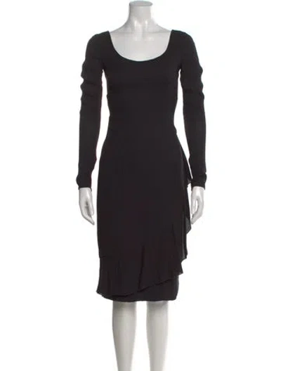 Pre-owned Valentino Vintage Knee-length Dress In Black