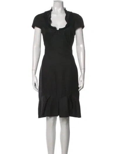 Pre-owned Valentino Vintage Knee-length Dress In Black