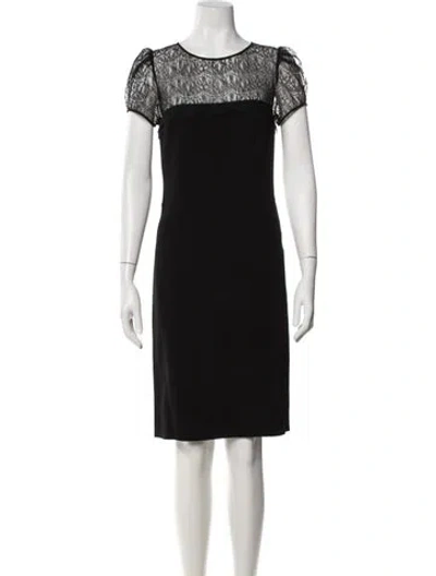 Pre-owned Valentino Vintage Knee-length Dress In Black
