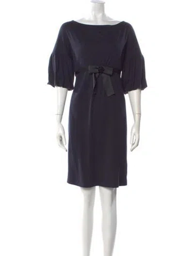 Pre-owned Valentino Vintage Knee-length Dress In Blue