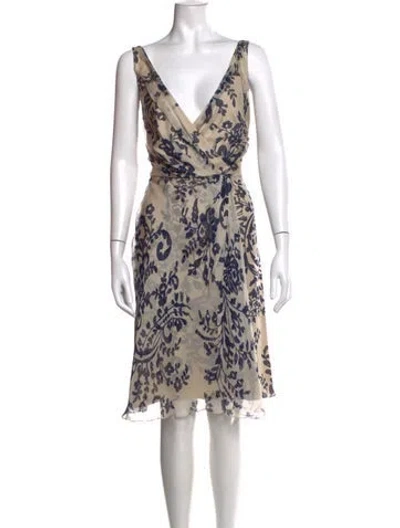 Pre-owned Valentino Vintage Knee-length Dress In Neutral