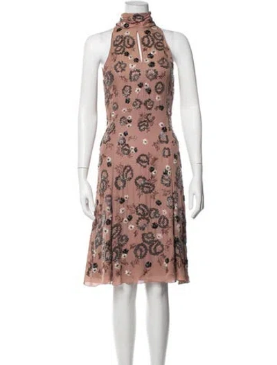 Pre-owned Valentino Vintage Knee-length Dress In Neutrals