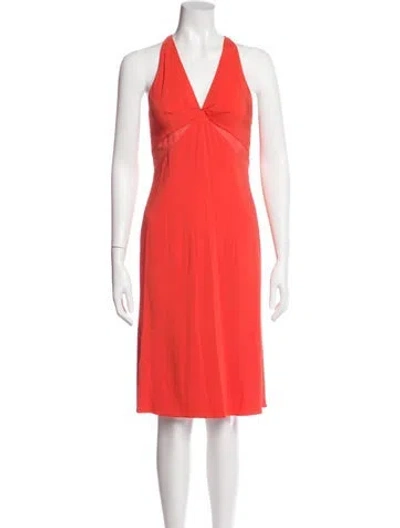 Pre-owned Valentino Vintage Knee-length Dress In Orange