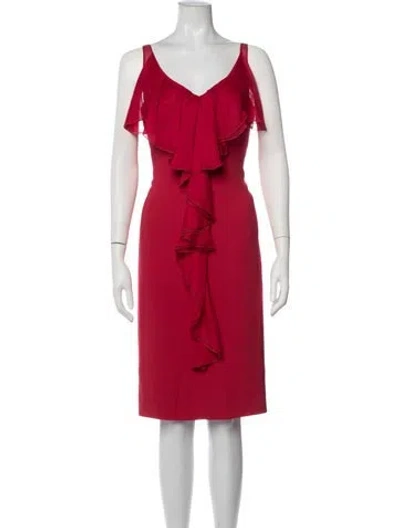 Pre-owned Valentino Vintage Knee-length Dress In Red