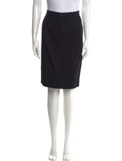 Pre-owned Valentino Vintage Knee-length Skirt In Black