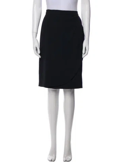 Pre-owned Valentino Vintage Knee-length Skirt In Black