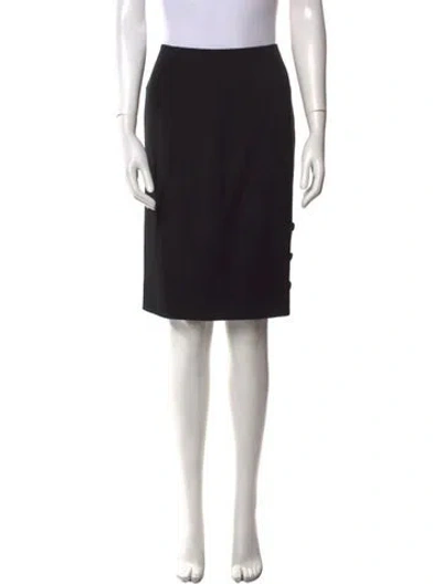 Pre-owned Valentino Vintage Knee-length Skirt In Black