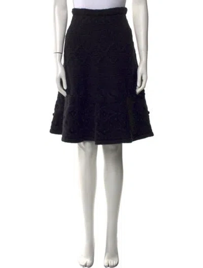 Pre-owned Valentino Vintage Knee-length Skirt In Black