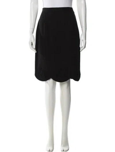 Pre-owned Valentino Vintage Knee-length Skirt In Black