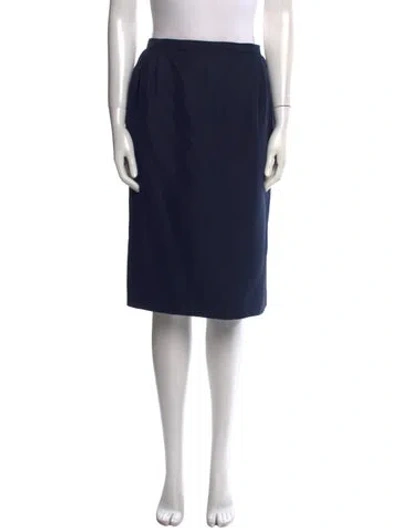 Pre-owned Valentino Vintage Knee-length Skirt In Blue
