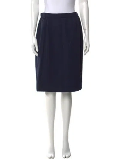 Pre-owned Valentino Vintage Knee-length Skirt In Blue