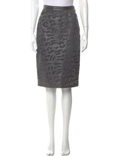 Pre-owned Valentino Vintage Knee-length Skirt In Gray