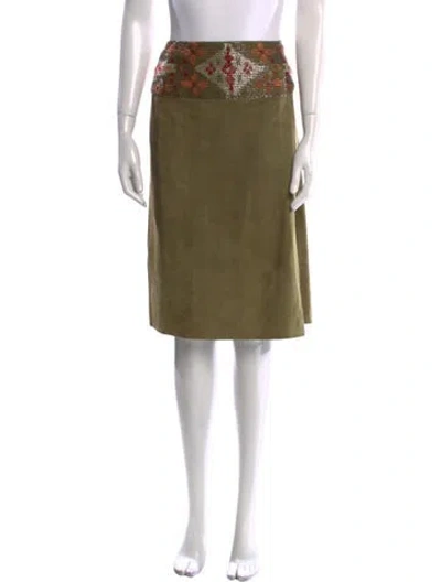 Pre-owned Valentino Vintage Knee-length Skirt In Green