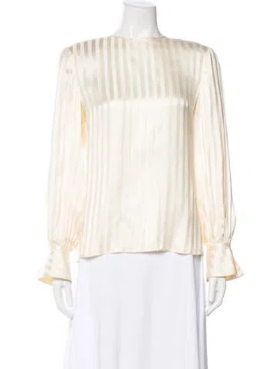 Pre-owned Valentino Vintage Late 1980's - Early 1990's Blouse In Neutral